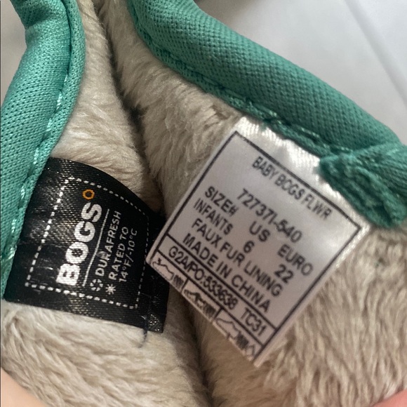 Toddler Bogs Sz 6 6T Purple Boots Winter Insulated Slip On Shoes Girls Floral 6c - Picture 7 of 7